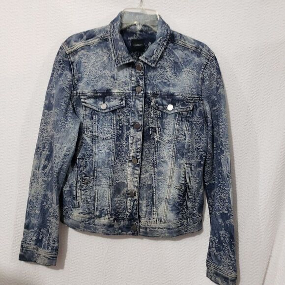 Liverpool Jeans Company Jackets & Blazers - Liverpool Jeans Company Denim Distressed Blue Acid Wash Women's Jacket L